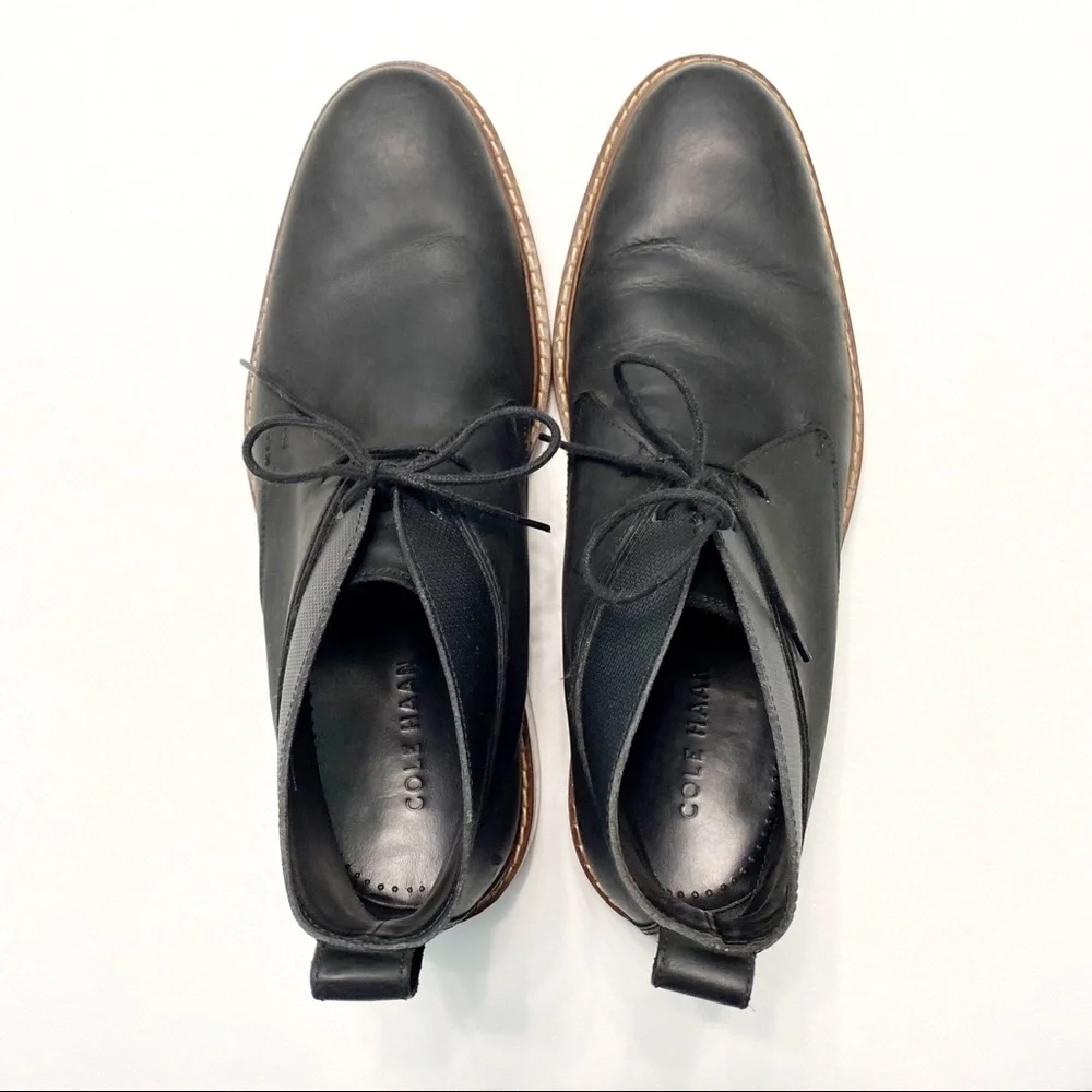 cole haan | colton winter chukka black leather 8.5